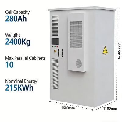 215KWH BESS Enerji Depolama Sistemi Modbus İletişimi %98 verimlilik